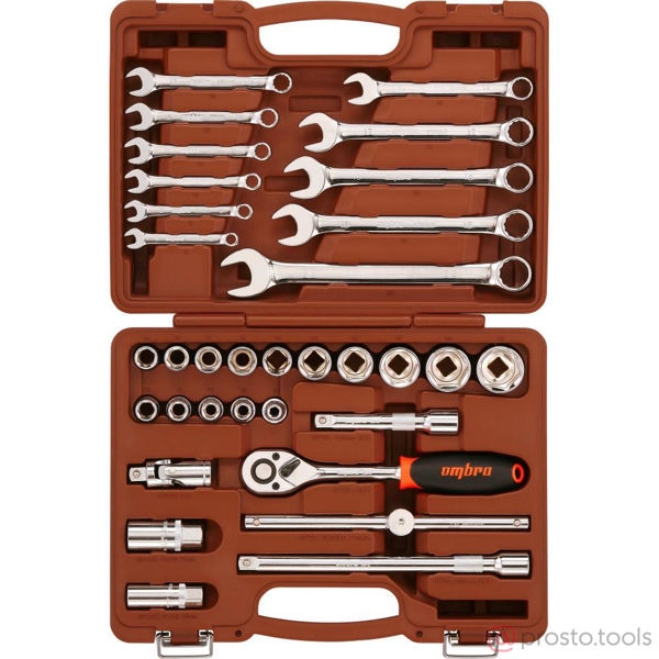 Изображение Набор инструмента 33 пр. пласт. кейс 1/2" OMT33S //OMBRA