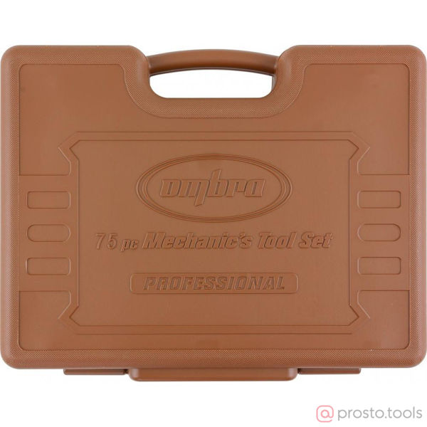Изображение Набор инструмента 75 пр. пласт. кейс 1/4, 1/2" OMT75S //OMBRA