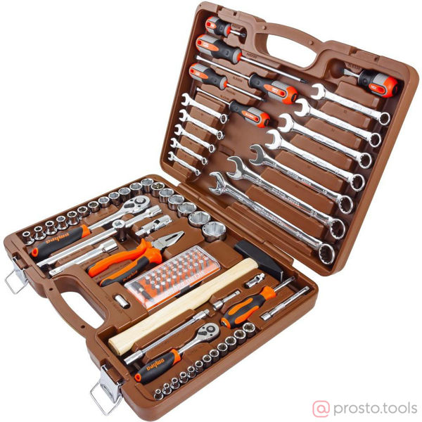 Изображение Набор инструмента 93 пр. пласт. кейс 1/4, 1/2" OMT93S (OMT93S18) //OMBRA