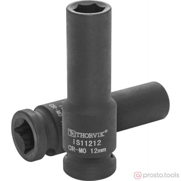 Изображение Головка ударная 1/2" 12мм 6-гран. глубокая IS11212 //THORVIK