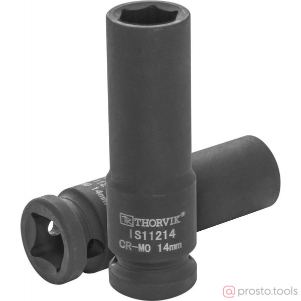 Изображение Головка ударная 1/2" 14мм 6-гран. глубокая IS11214 //THORVIK
