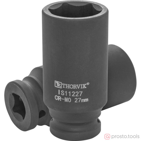 Изображение Головка ударная 1/2" 27мм 6-гран. глубокая IS11227 //THORVIK