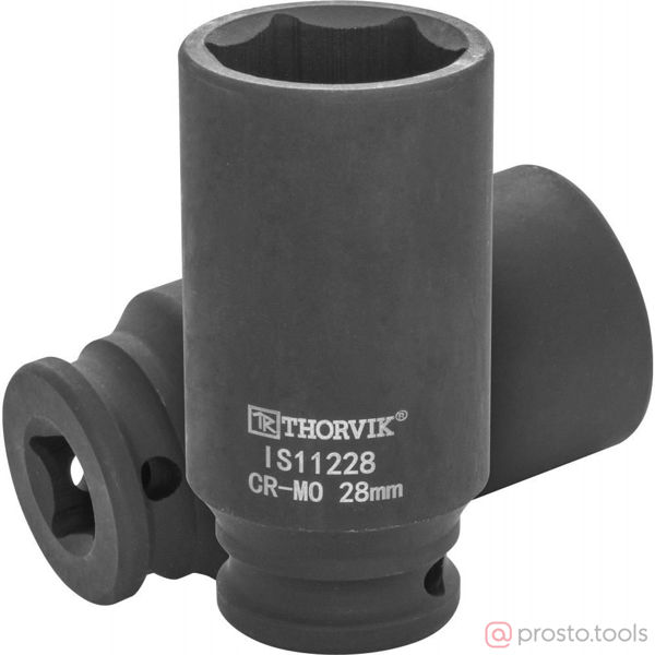 Изображение Головка ударная 1/2" 28мм 6-гран. глубокая IS11228 //THORVIK
