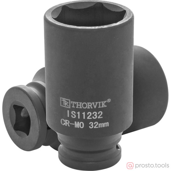 Изображение Головка ударная 1/2" 32мм 6-гран. глубокая IS11232 //THORVIK