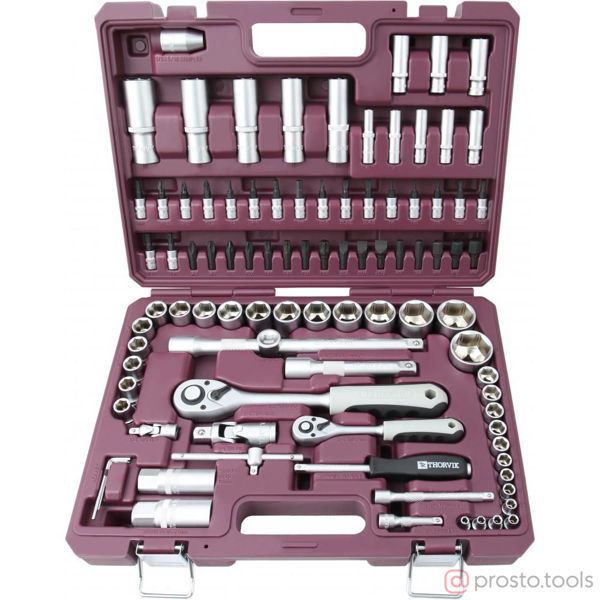 Изображение Набор инструмента 94 пр. пласт. кейс 1/4", 1/2" TS094 //THORVIK