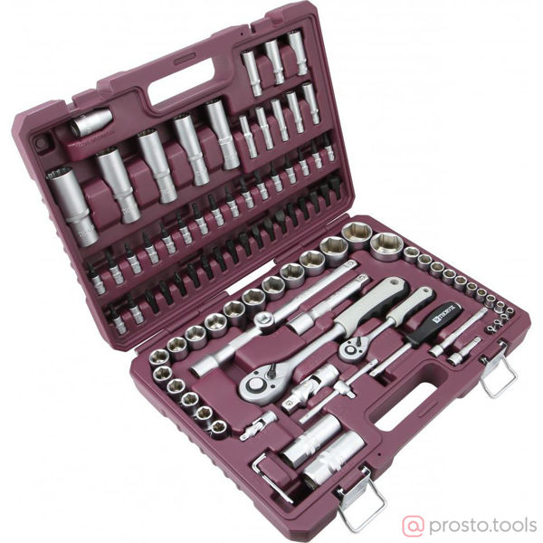 Изображение Набор инструмента 94 пр. пласт. кейс 1/4", 1/2" TS094 //THORVIK