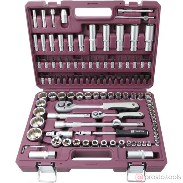Изображение Набор инструмента 108 пр. пласт. кейс 1/4", 1/2"  12-гр. TS108/12 //THORVIK