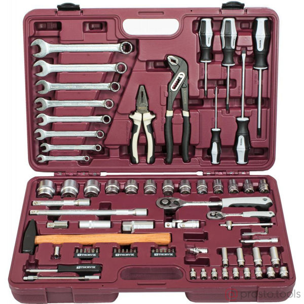 Изображение Набор инструмента 77 пр. пласт. кейс 1/4", 1/2" MultiProf UTS0077MP //THORVIK