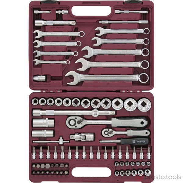 Изображение Набор инструмента 82 пр. пласт. кейс 1/4", 1/2"  12-гр. UTS0082/12 //THORVIK
