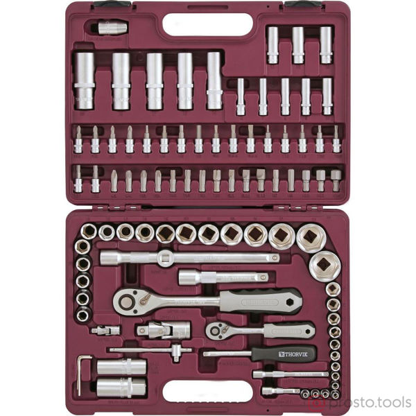 Изображение Набор инструмента 94 пр. пласт. кейс 1/4", 1/2" UTS0094 //THORVIK