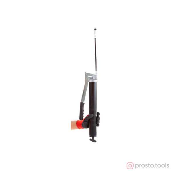 Изображение Шприц плунжерный рычажный 750мл 690атм G10F/HD/B, гибкий шланг //GROZ