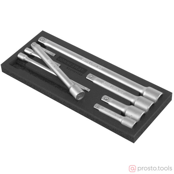 Изображение Набор удлинителей 1/4", 3/8", 1/2"DR, 50-250 мм, 8 предметов S24H5108S //JONNESWAY