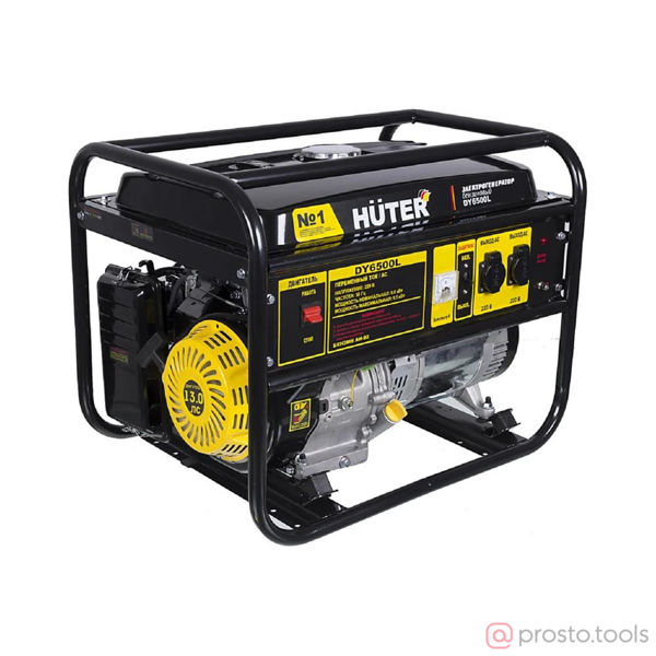 Изображение Генератор бенз. 5,5кВт DY6500L HUTER