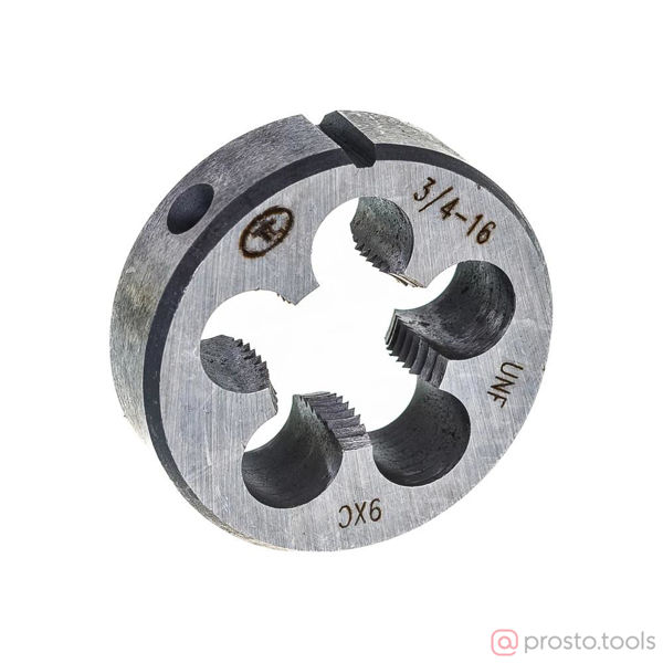 Изображение Плашка дюймовая UNF 3/4" 16 ниток/дюйм (9ХС) 60° ТехноСталь