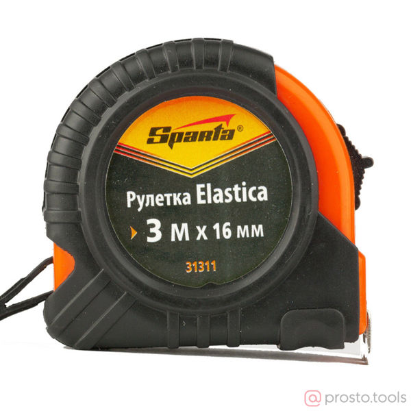 Изображение Рулетка 3м*16мм Elastica, обрезиненный корпус //SPARTA