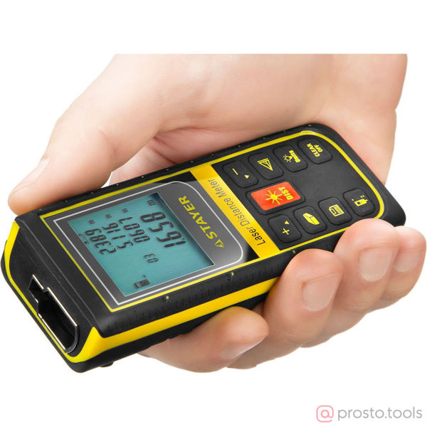 Изображение Дальномер лазерный 100м SDL-100 точность 2мм PRO-Control 34959 //STAYER