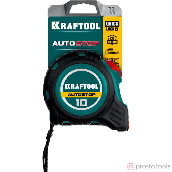 Изображение Рулетка 10м*25мм с автостопом AutoStop //KRAFTOOL