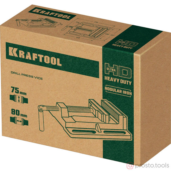 Изображение Тиски станочные 75мм неповоротные //KRAFTOOL