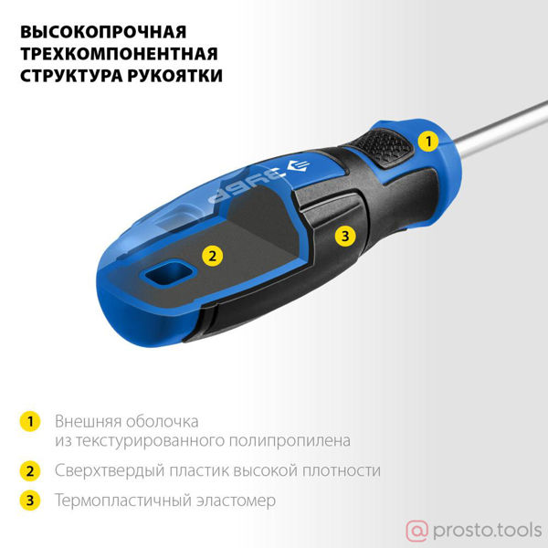 Изображение Набор: Отвертки профессиональные, Cr-Mo сталь, магнитный наконечник, в коробке, 27 предметов, ЗУБР