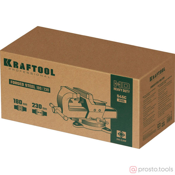 Изображение Тиски слесарные 180/230мм с регулировкой компенсации люфта //KRAFTOOL
