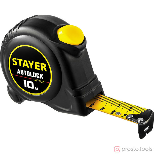 Изображение Рулетка 10м*25мм с автостопом АutoLock //STAYER