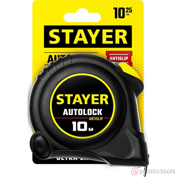 Изображение Рулетка 10м*25мм с автостопом АutoLock //STAYER