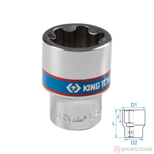 Изображение Головка торц. 1/2" EP30 TORX PLUS L= 45мм //KING TONY
